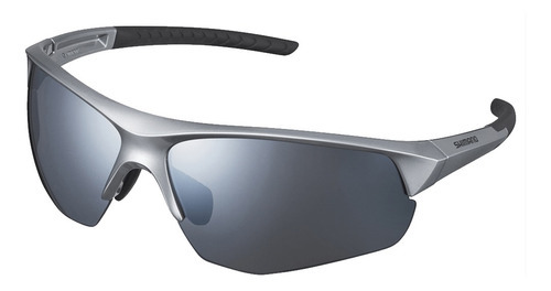 Gafas Shimano Twinspark con lentes espejadas: negro, gris, color de la montura: plata, color de la lente: gris ahumado, espejo