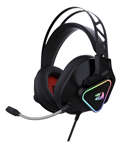 Headset Gamer Redragon Cadmus H370 Rgb 7.1 Surround Preto Preto
