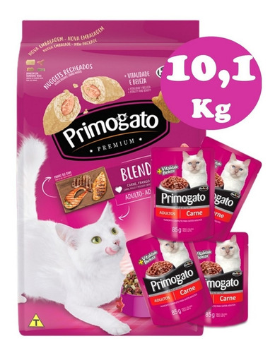 Primogato Blend 10.1 Kg + 4 Sachet De Pate 