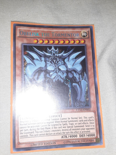 Yugioh Obelisk The Tormentor Yugi Dios Egipcio Yu Gi Oh