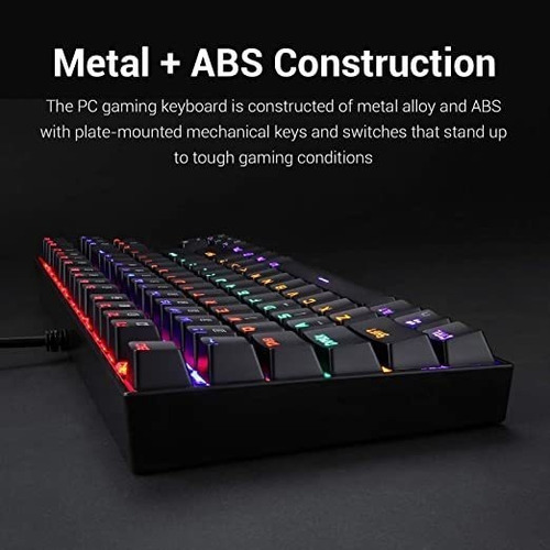 Imagen 4 de 8 de Teclado gamer Redragon Kumara K552 QWERTY Outemu Blue español latinoamérica color negro con luz roja