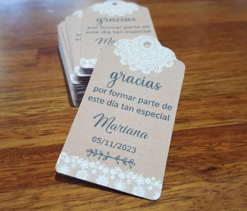 Imagen 5 de 10 de Tags Etiquetas Personalizadas Estilo Vintage X 10 Unidades