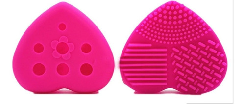 Limpador E Apoiador Pincel Para Maquiagem Em Silicone - Pink