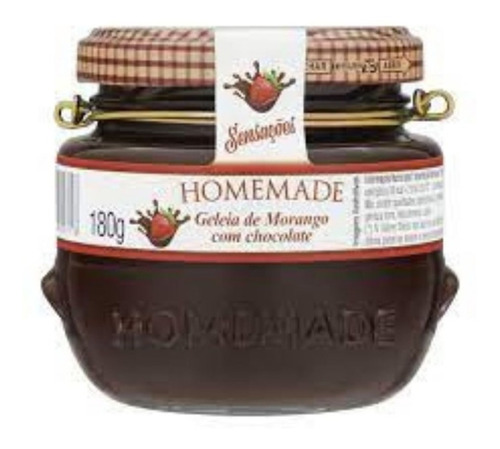 Geleia De Morango Com Chocolate Sensações Homemade 180g.