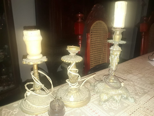 3 Antiguas Lámparas Portátil Veladoras Para Reparar