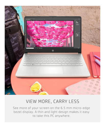 HP Stream Laptop 14" 16GB Intel Celeron N4120 Windows 11S Color Rosa Metálico