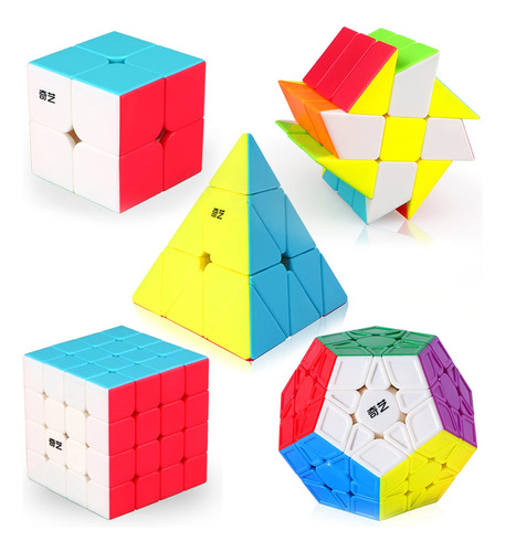 Juego De Cubos Mágicos 2x2, 4x4, Piramidal Y Más Color De La Estructura