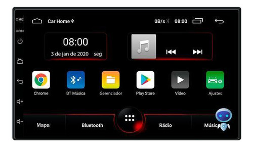 Multimídia Universal Twincan 7 Android 10 + Bt + Voz