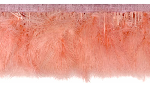 Feather Fringe  1 yard Peach Turquia Pluma Marabu Fringe