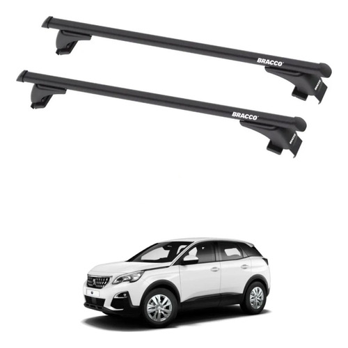 Barras Porta Equipajes Negras Peugeot 3008 13+ Sin Barandas