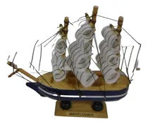 Comprar Barco Madera 14x14cm Fragata Adorno Barquito Vela Longchamps