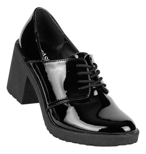 Zapatilla Mujer Negro Tipo Charol Stfashion 00303814