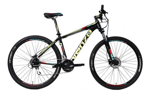 Mountain bike Venzo Eolo Evo R29 S 24v frenos de disco hidráulico cambios Shimano color negro/amarillo/naranja  