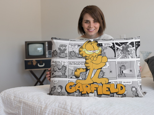 Jogo De Lençol Solteiro 2 Peças Garfield Quadrinhos O Gato