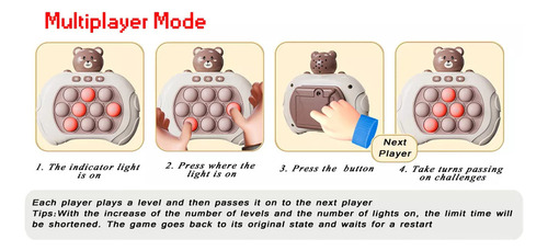 - 2pzs Consola Electrónica Pop It, Juego Antiestrés Popit