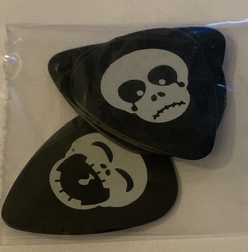 Kit Com 5 Palhetas Violão Hot Picks Caveira Nightmares
