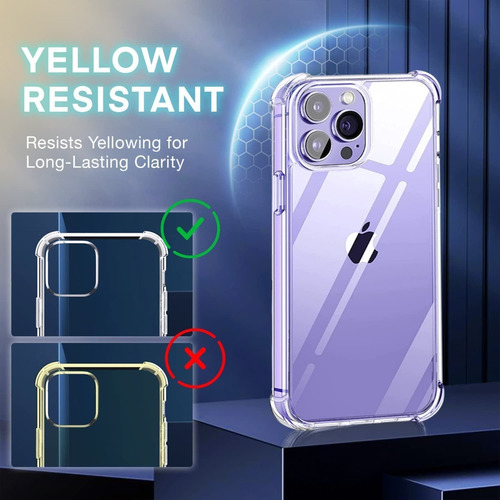 Imagen 6 de 7 de Estuche - Forro Clear Transparente Apple iPhone 14 Pro Max