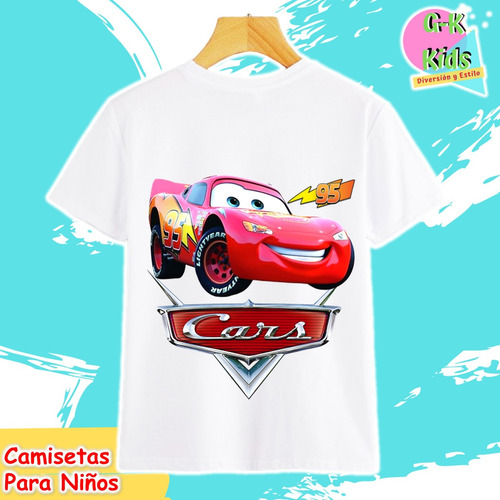 Camisetas De Cars Para Niños Sublimada - Piel De Durazno