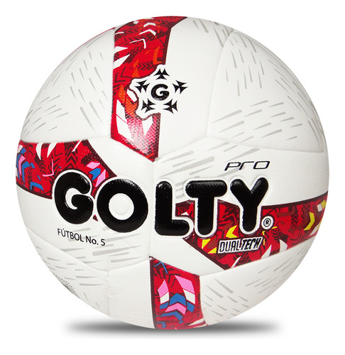 Balón Fútbol Golty Pro Dualtech Ii No.5-blanco/rojo