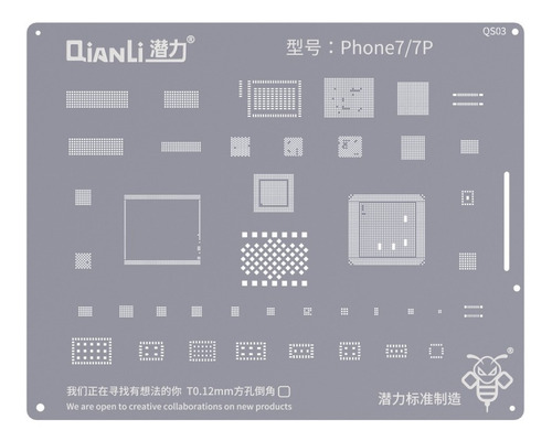 Stencil Reballing iPhone 7 7 Plus Cpu Ic Qianli Qs03