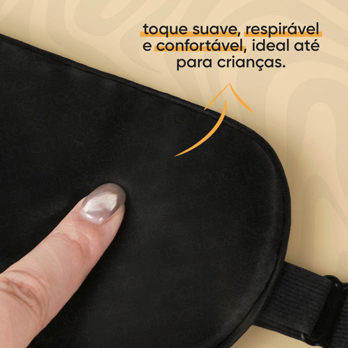 Máscara De Dormir 3D Tapa Olhos Anti Claridade Blackout Ajustável no Rosto Confortável Repouso - Modelo: Urso Rosa Smart Tools®