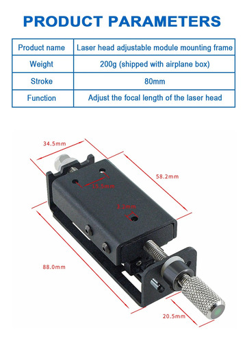 Cabeça De Regulagem Do Foco Cnc Laser Diodo Zbaitu Twotrees