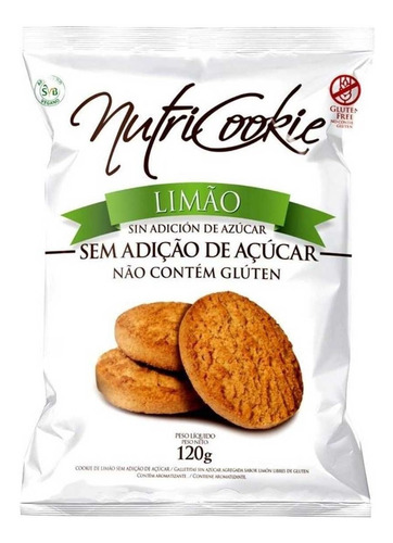 Biscoito Cookie Nutricookie Limão Sem Glúten Nutripleno 120g