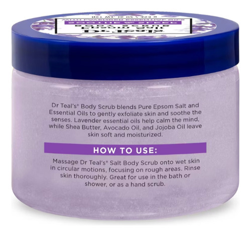 Dr Teal's Exfoliante Corporal Epsom Salt Shoote & Sleep. Lavanda