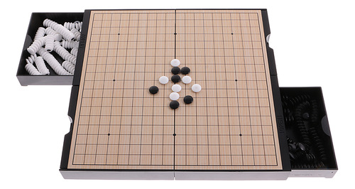 Juego De Damas Weiqi Gobang Magnético Portátil 2 En 1 Y