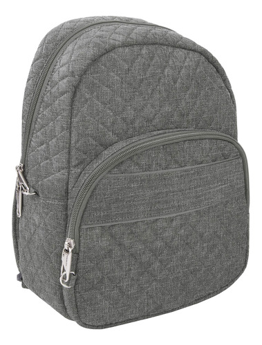 Mochila Travelon Boho-antirrobo, Gris Jaspeado, 10 X 13 X 4