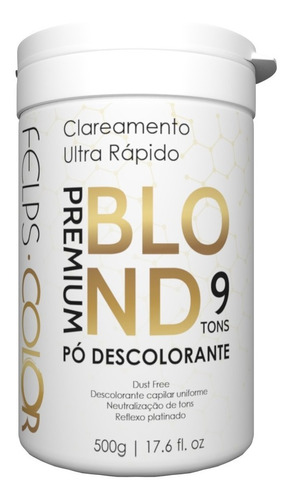 Felps Pó Descolorante Premium Blond 9 Tons 500g + Brinde