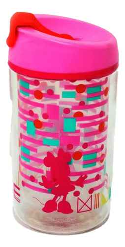 Vaso Con Tapa 370 Ml Minnie Plastico