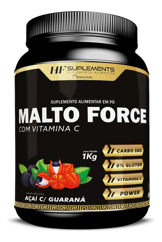 Malto Force Maltodextrina Com Vitamina C 1kg Hf Suplements