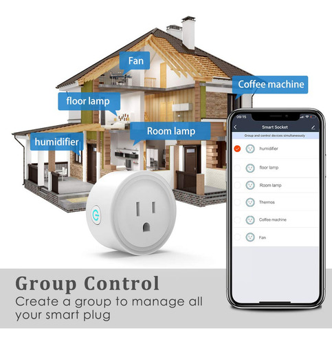 Enchufes Inteligentes Wi-fi 4 Pack Compatible Con Alexa Y Go