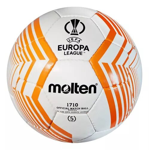 Pelota De Futbol Molten 1710 Europa League N5 Color Blanco/Naranja