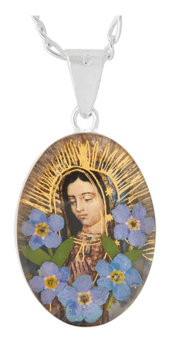 Dije Collar Virgen De Guadalupe En Plata Tami Joyeria