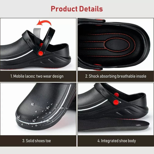 Zapatos Y Zuecos De Chef Antideslizantes Cómodos Y Unisex Pa