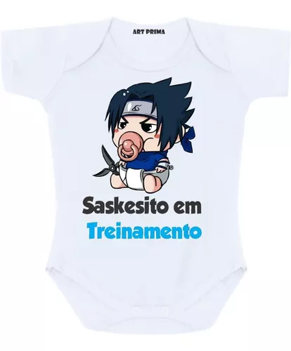 Body Bebê Baby Roupa Nenê Manga Naruto Sasuke Uchiha Pequeno
