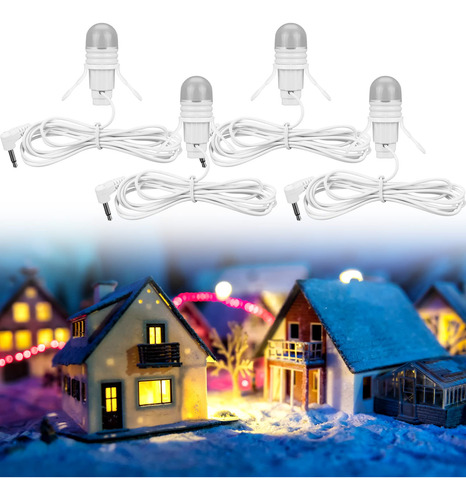 4 Piezas De Accesorios De Luces De Pueblo De Navidad, Cable