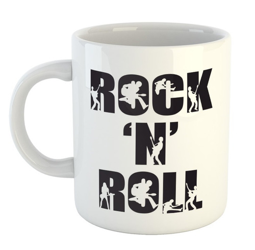 Taza De Ceramica Rock Musica Instrumentos Guitarra Cuerda 20