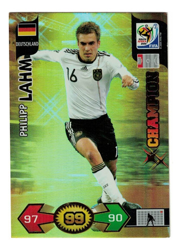 Carta Philipp Lahm Champion Mundial Suráfrica 2010 Panini 