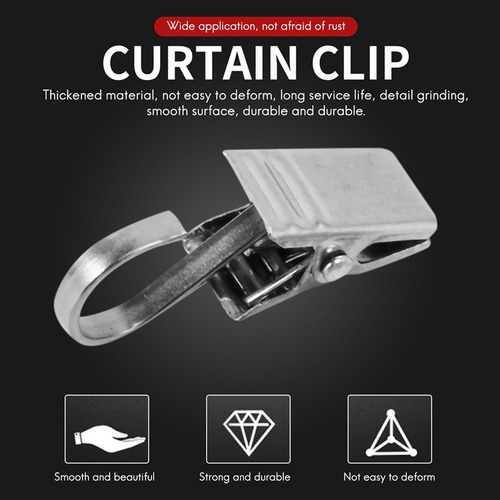 50 Clips, Ganchos Y Anillos En C De Acero Inoxidable.