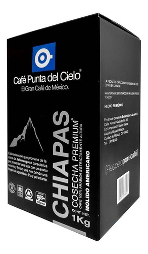 Café Molido Punta Del Cielo Cosecha Premium De Chiapas 1 Kg