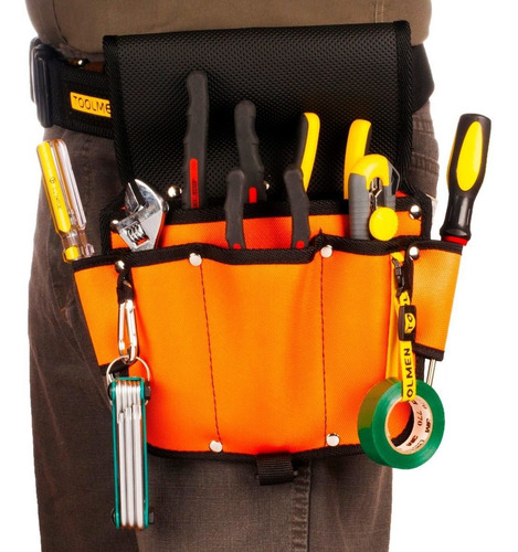 Imagen 5 de 8 de Bolso Cinturon Porta Herramientas Toolmen T990 Electricista