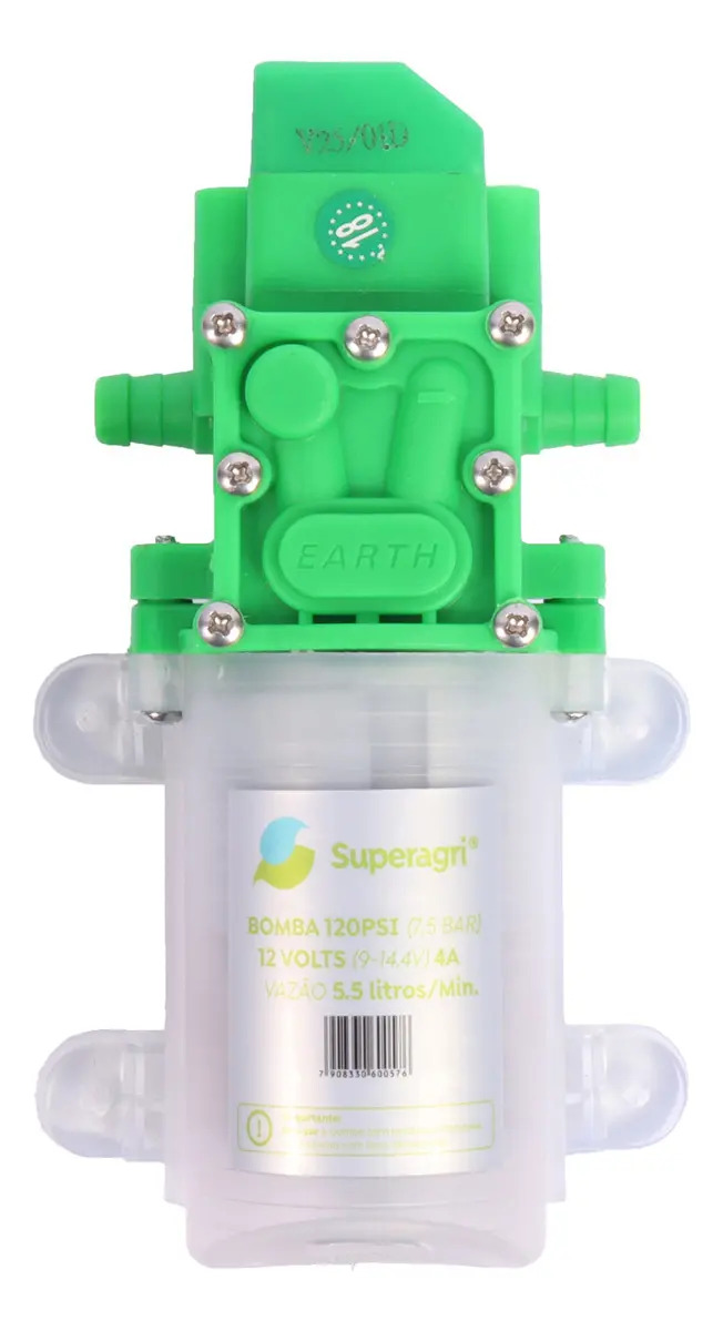Bomba Diafragma Agua 12v 120 Psi Superagri Pulverizador