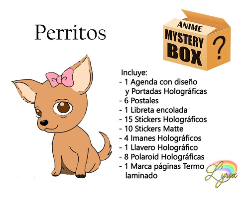 Perritos Tiernos Caja Misteriosa Mystery Box Kawai Agenda 