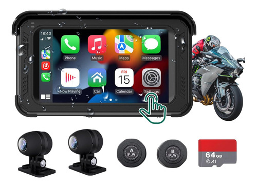 Dvr Para Motocicleta: Apple Carplay, Android Auto, Tpms, Cám