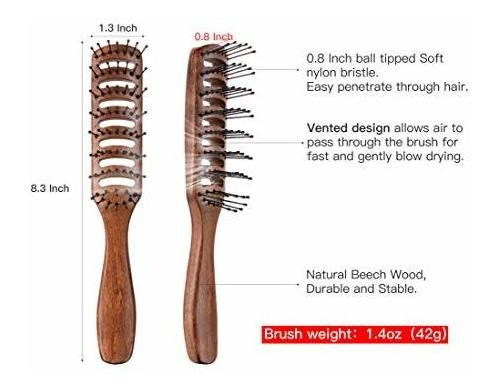 Cepillo Ventilado Para Secar El Cabello, Para Hombre, Con Ve
