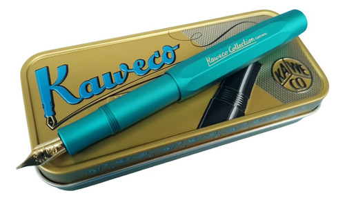 Pluma Estilográfica Kaweco Al Sport Iguana Blue Trazo B