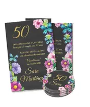 Comprar Invitación Cumple 40 - Tarjeta Cumple 50 Imprimible